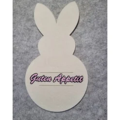 New 4-er Set Besteckhalter mit Osterhase aus Filz. Tischdeko für Ostern. Geschenk oder Mitbringsel Ostertischdeko
