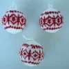 3er Set gestrickter Baumschmuck Baumschmuck