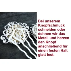 Hot 3er Set Haarkämme, silber-weiss Brautschmuck