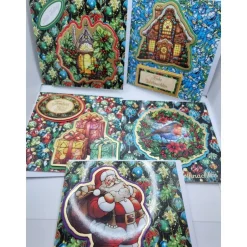 Weihnachtskarten|Tara24 5er Set handgefertigte Weihnachtskarten 15x15 cm mit Umschlägen – verschiedene Motive