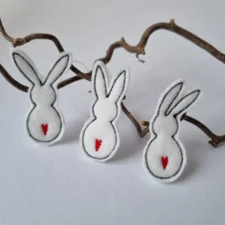 Hot 3er Set MINI-OSTERHASEN aus Filz zum Aufhängen - von Osterhasen