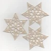 Baumschmuck|akkis-flinke-nadeln 5er Set naturfarbene Häkelsterne – handgefertigte Weihnachtsdeko & Baumbehang