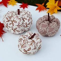 Herbst|Afrosteff 3-er Set Stoffkürbisse, herbstliche Deko-Kürbisse