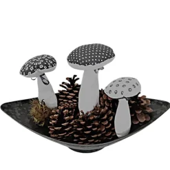 Herbst|Afrosteff 3-er Set Stoffpilze, herbstliche Deko-Pilze