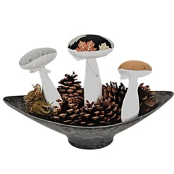 Clearance 3-er Set Stoffpilze, herbstliche Deko-Pilze Herbst