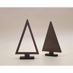 Hot 2er Set Tannenbaum aus Holz Line Art minimalistisches Design modern abstrakter Weihnachtsbaum Weihnachtsdeko Weihnachten Weihnachtsdeko