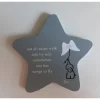 Clearance Erinnerung an Zwillinge Sternenkind / Erdenkind | personalisierbar | Geschenk für Sterneneltern , Stern aus Holz grau la Mutmacher
