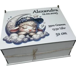 Best Erinnerungsbox für Baby, Erinnerungskiste, personalisierte Erinnerungskiste, Baby Geschenk personalisiert Schaaf Geschenke