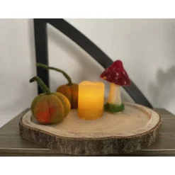 Sale 2er-Set kleine gefilzte Kürbisse mit den Stillen – handgemachte Herbstdeko aus Wollfilz, ca. 5 × 6 cm groß Herbst