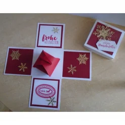 Explosionsbox zu  Weihnachten, Geldgeschenk, Explosionsboxen, Verpackung,Weihnachtsgeschenk, Geldgeschenk, Weihnachten,Frau,Mann.Explosionsbox,Weihnachten, Geldgeschenke