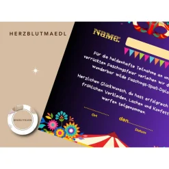 Outlet Faschingsurkunde für den Kinderfasching als Mitgebsel | Urkunde Fasching | A4 | Urkunden ausdrucken | Kinderparty | Deko