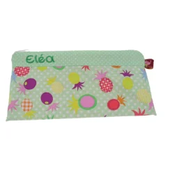 Best Federmäppchen Ananas grün mit Namen personalisiert Mäppchen Schulmäppchen Schlamperle Brillenetui Schlampermäppchen Kinder Federmäppchen