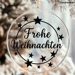 Discount Fensterbild Kranz Aufkleber Frohe Weihnachten Sterne  | Winterzeit Deko für Advent und Weihnachten, Exklusiv Sticker & Aufkleber