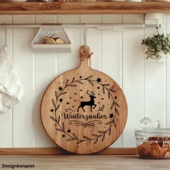 Best Fensterbild Kranz Aufkleber Winterzauber | Winterzeit Deko für Advent und Weihnachten, Exklusiv Sticker & Aufkleber