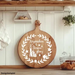 Fensterbild Kranz Aufkleber Kerzenschein & Sternenglanz  | Winterzeit Deko für Advent und Weihnachten, Exklusiv Sticker & Aufkleber
