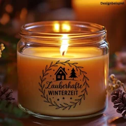 Sticker & Aufkleber|frickelfrieda Fensterbild Kranz Aufkleber Zauberhafte | Winterzeit Deko für Advent und Weihnachten, Exklusiv