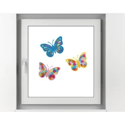 Clearance Fensterbild Schmetterlinge Bastelset | Fensterbilder aus Transparentpapier | Schmetterlinge basteln Frühling