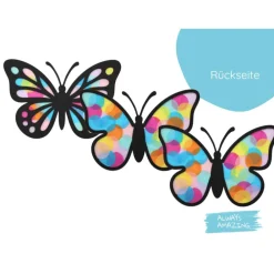 Clearance Fensterbild Schmetterlinge Bastelset | Fensterbilder aus Transparentpapier | Schmetterlinge basteln Frühling