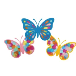 Clearance Fensterbild Schmetterlinge Bastelset | Fensterbilder aus Transparentpapier | Schmetterlinge basteln Frühling