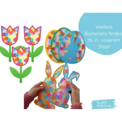 Clearance Fensterbild Schmetterlinge Bastelset | Fensterbilder aus Transparentpapier | Schmetterlinge basteln Frühling