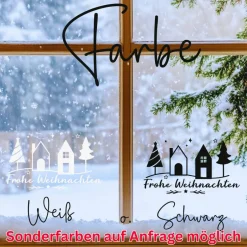 Sticker & Aufkleber|frickelfrieda Fensterbild Weihnachtsdekoration Sticker Aufkleber 2 Farben 3 Größen auch in XXL Deko
