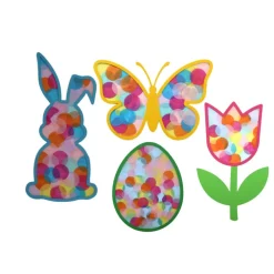 Discount Fensterbilder aus Transparentpapier | Basteln mit Transparentpapier | Fensterbilder Ostern | Tulpen basteln Frühling