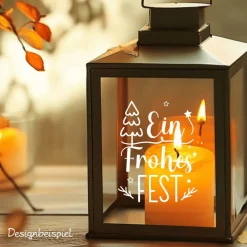 Online Fensterdeko Advent Weihnachten Fensterbild Weihnachtsdekoration Sticker Frohes Fest 2 Farben 3 Größen Sticker & Aufkleber