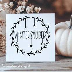 Outlet Fensterdeko Schriftzug Winterzauber Weihnachten Fensterbild Weihnachtsdekoration Sticker 2 Farben 3 Größen Sticker & Aufkleber
