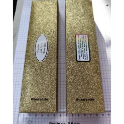 Festliche Geschenk-Verpackung 21,8x5,6x2,6cm f. Lesezeichen Schlüsselanhänger Gold Glitzer Schmuckschachtel Etui Armband Geschenkverpackungen
