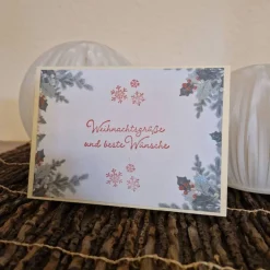Weihnachtskarten|Teufelinchens_Ideen_Shop Festliche Winterkarten / Eisflocken Grußkarten / Weihnachtswünsche Karten / Besinnliche Weihnachtswünsche