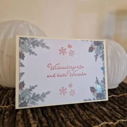 Weihnachtskarten|Teufelinchens_Ideen_Shop Festliche Winterkarten / Eisflocken Grußkarten / Weihnachtswünsche Karten / Besinnliche Weihnachtswünsche