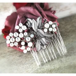Brautschmuck|Tinas Schmucktruhe festlicher Haarkamm, Braut, Haarschmuck  Hochzeit,  Brautkamm