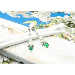 Best Festlicher Ohrschmuck, Ohrstecker grün, Ohrringe, Tannenbaum, Geschenkidee, Weihnachten, handgemacht Unikat Weihnachtsaccessoires