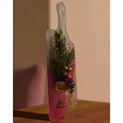 Weihnachtsdeko|Haekelhexe Claudia Festliches Resin-Deko-Brett "Home Sweet Home"