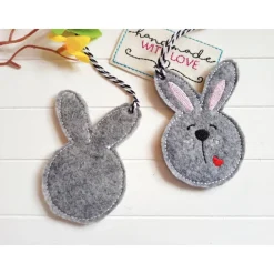 Sale Filz Hasen Anhänger Osterdeko gestickt, Osterhase Ostern Geschenk, Frühlingsdeko Landhausstil Osterdeko