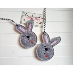 Sale Filz Hasen Anhänger Osterdeko gestickt, Osterhase Ostern Geschenk, Frühlingsdeko Landhausstil Osterdeko