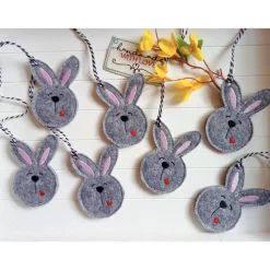 Sale Filz Hasen Anhänger Osterdeko gestickt, Osterhase Ostern Geschenk, Frühlingsdeko Landhausstil Osterdeko