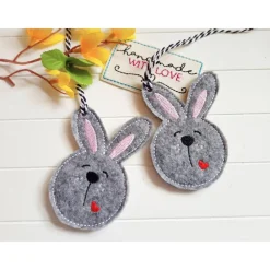 Sale Filz Hasen Anhänger Osterdeko gestickt, Osterhase Ostern Geschenk, Frühlingsdeko Landhausstil Osterdeko