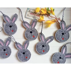 Sale Filz Hasen Anhänger Osterdeko gestickt, Osterhase Ostern Geschenk, Frühlingsdeko Landhausstil Osterdeko