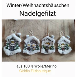 Best Filzhaus,  Weihnachtsdeko, handgefilzt Weihnachtsdeko