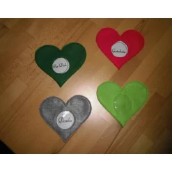 Filzherzen für Gutscheine / Geschenke / Überraschungen Geschenkverpackungen