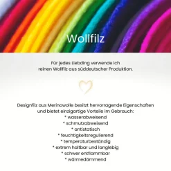 Best Filztäschchen Rosenkranz REGENBOGEN Kreuz Rosenkranztasche Wollfilz Rosenkranztäschchen