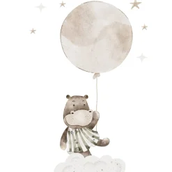 Clearance Fingerabdruck Gästebuchposter Gästebuch Kinder Taufe Babyparty Nilpferd Ballon, Digital Download Fotoalbum & Gästebuch