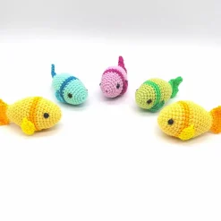 Sale Fisch gehäkelt, Amigurumi, 100 % Baumwolle, als Dekoration zur Taufe, Konfirmation, Geburtstag oder Babyparty, Wunschfar Dekoration