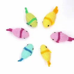 Best Fisch gehäkelt, Amigurumi, 100 % Baumwolle, als Dekoration zur Taufe, Konfirmation, Geburtstag oder Babyparty, Wunschfar Gastgeschenke