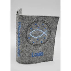Sale Fisch im Kreis Gotteslobhülle Gebetbuch Hülle Geschenk Kommunion Firmung Geschenkidee Gott Kirche religiös personalisier Gotteslobhülle