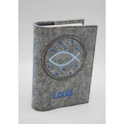 Sale Fisch im Kreis Gotteslobhülle Gebetbuch Hülle Geschenk Kommunion Firmung Geschenkidee Gott Kirche religiös personalisier Gotteslobhülle