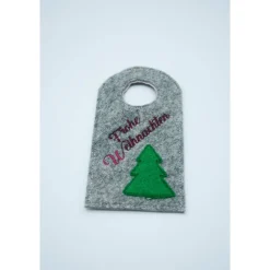 Outlet Flaschenanhänger Filz Geschenk Weihnachten Sylvester edel Deko Frohe Weihnachten Geschenkidee Geburtstag Feier Sekt Wein Geschenkeanhänger
