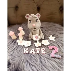 Tortendekoration|Annetts Zuckerfiguren Fondant Figur Maus, Tortendekoration Maus, Tierfiguren, Fondant Figuren für Torten