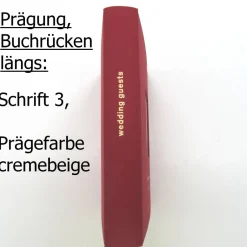 Fotoalbum & Gästebuch|Buchbinderei Gründer Fotoalbum, hellrot, handgeschöpft, Kinderwagen, personalisierbar, ca. 24 x 24 cm, Geburt